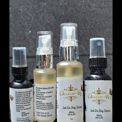 Destin Rey’s Skin Mist Natural Revive Smoke White Bottle 1 OZ.